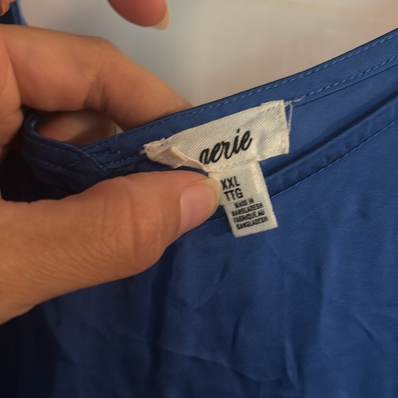 Aerie Vibrant Blue Maxi Dress with Knotted Side Detail - Picture 4 of 5